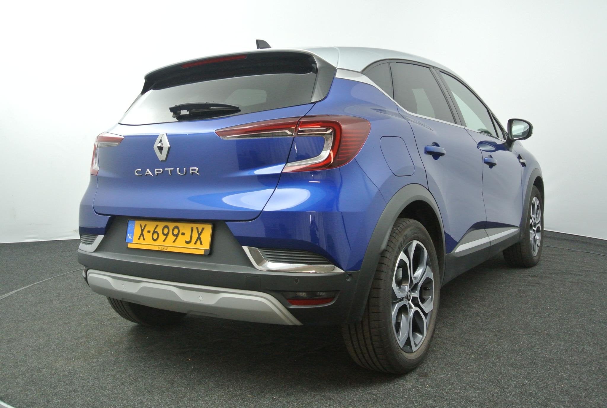 Renault Captur 1.0 TCe 90 techno | 360 Camera | Carplay/Andr, Voorwielaandrijving, Gebruikt, Met garantie (alle), Blauw
