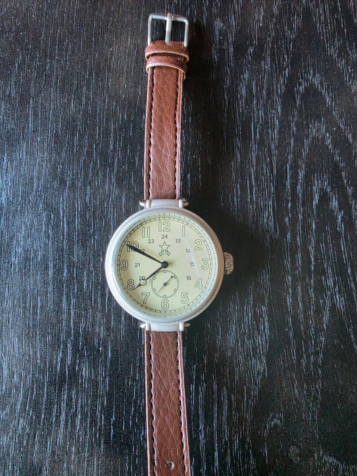 Vintage CCCP Polshorloge met Leren Band, Ophalen of Verzenden, Nieuw