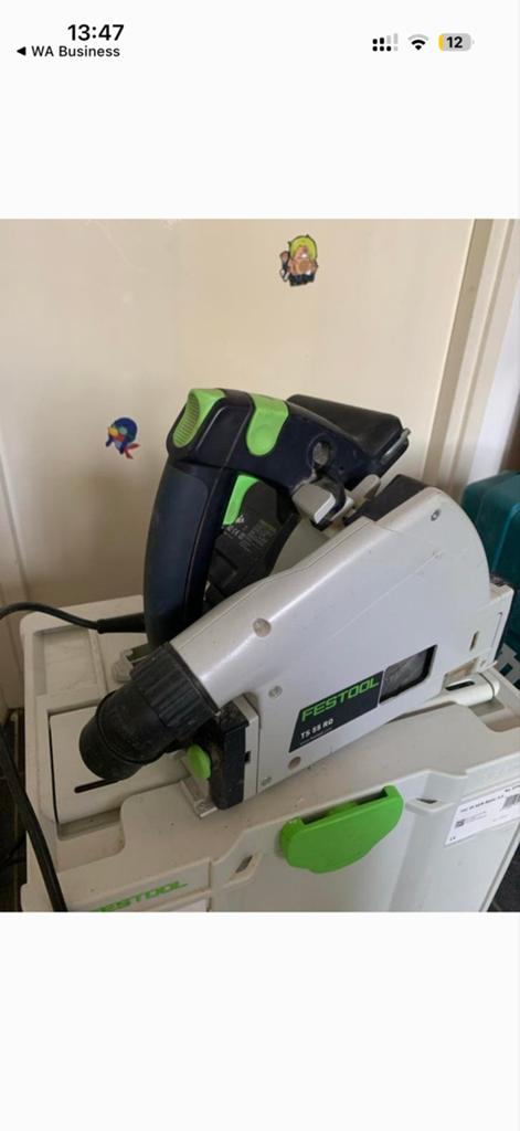 Festool Invalzaag TS 55 REBQ-Plus - Perfect voor precisiewer, Doe-het-zelf en Verbouw, Gereedschap | Zaagmachines, Gebruikt, Invalzaag