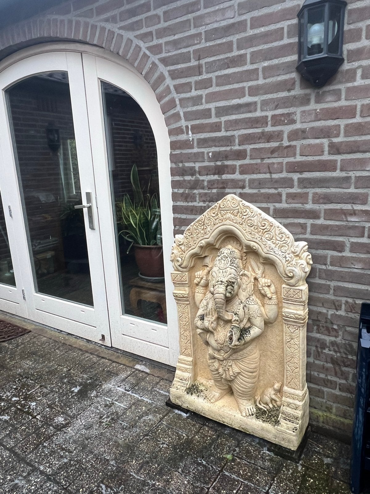 Ganesha Tuinbeeld - Massief en Zwaar - 120x75cm, Tuin en Terras, Tuinbeelden, Ophalen, Gebruikt, Steen, Overige typen