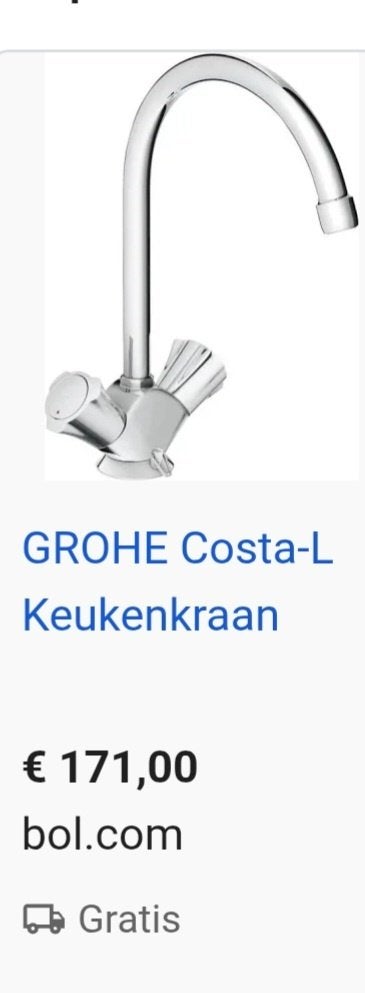 Keuken kraan, Ophalen of Verzenden, Nieuw, Chroom, Kraan
