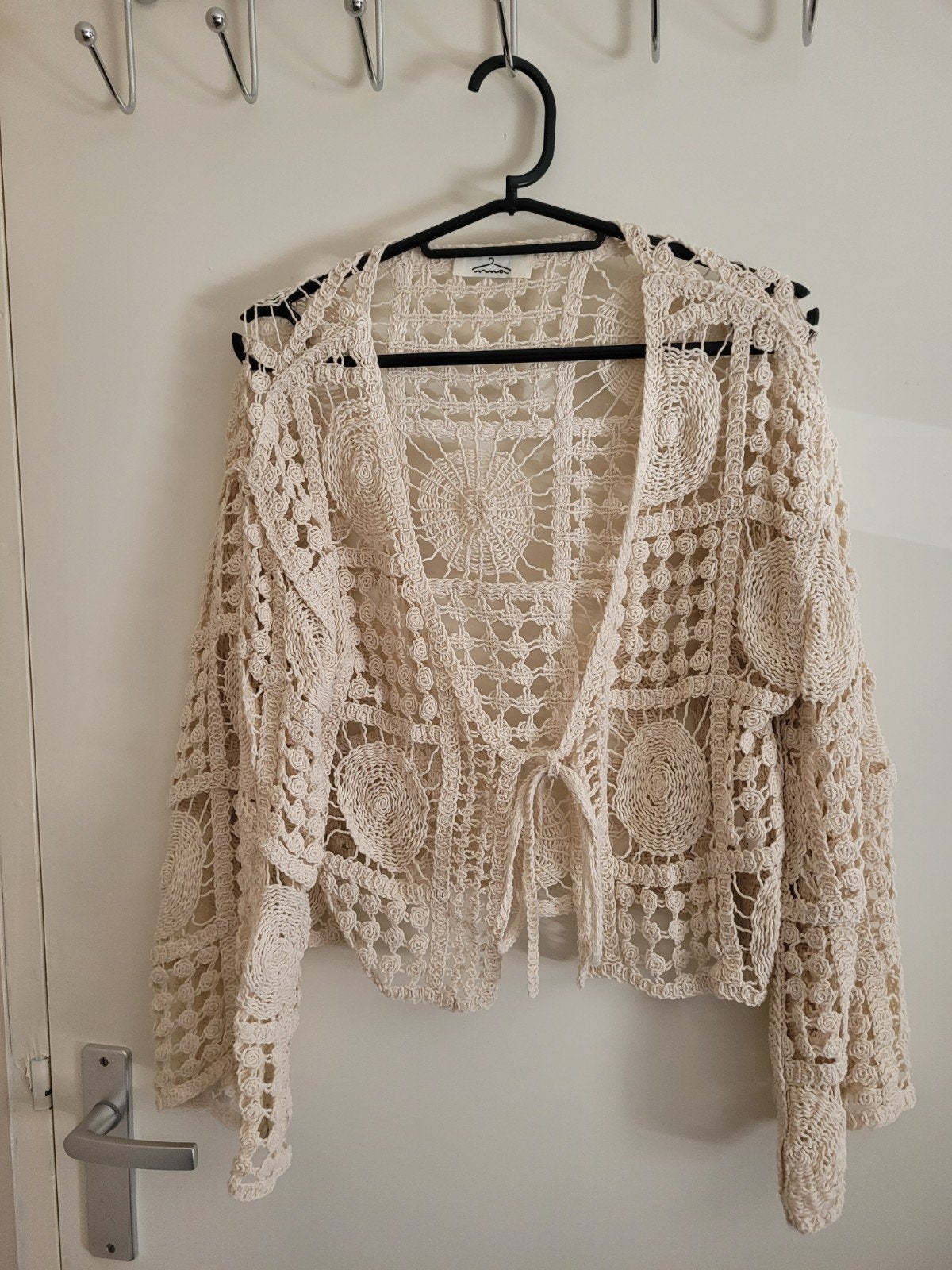 Beige gehaakt vestje, zgan, te dragen tot maat L, Ophalen of Verzenden, Zo goed als nieuw, Maat 42/44 (L), Beige
