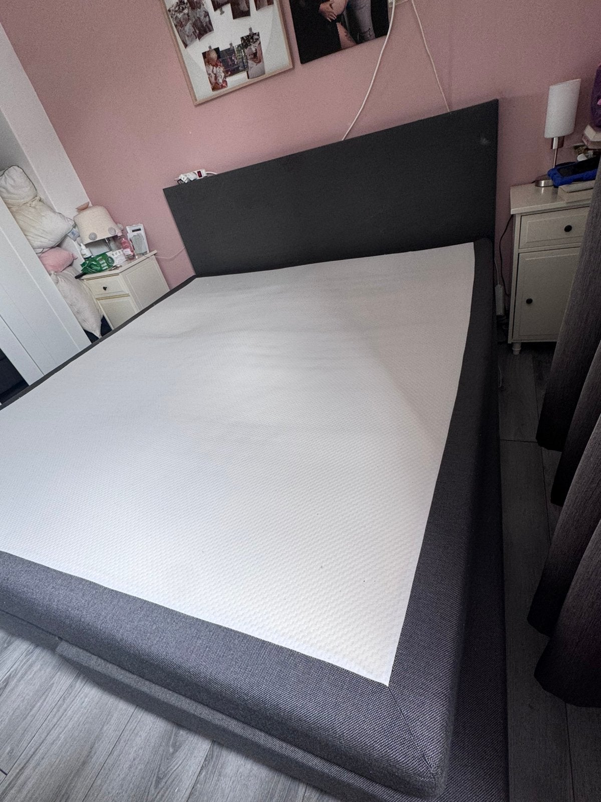Boxpspring bed 180-200, Ophalen, Zo goed als nieuw, Tweepersoons, 180 cm