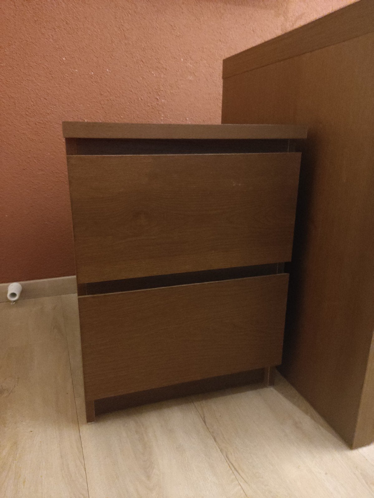Malm nachtkastje, Huis en Inrichting, Kasten | Ladekasten, Ophalen, Gebruikt, 1 of 2 laden, 50 tot 100 cm