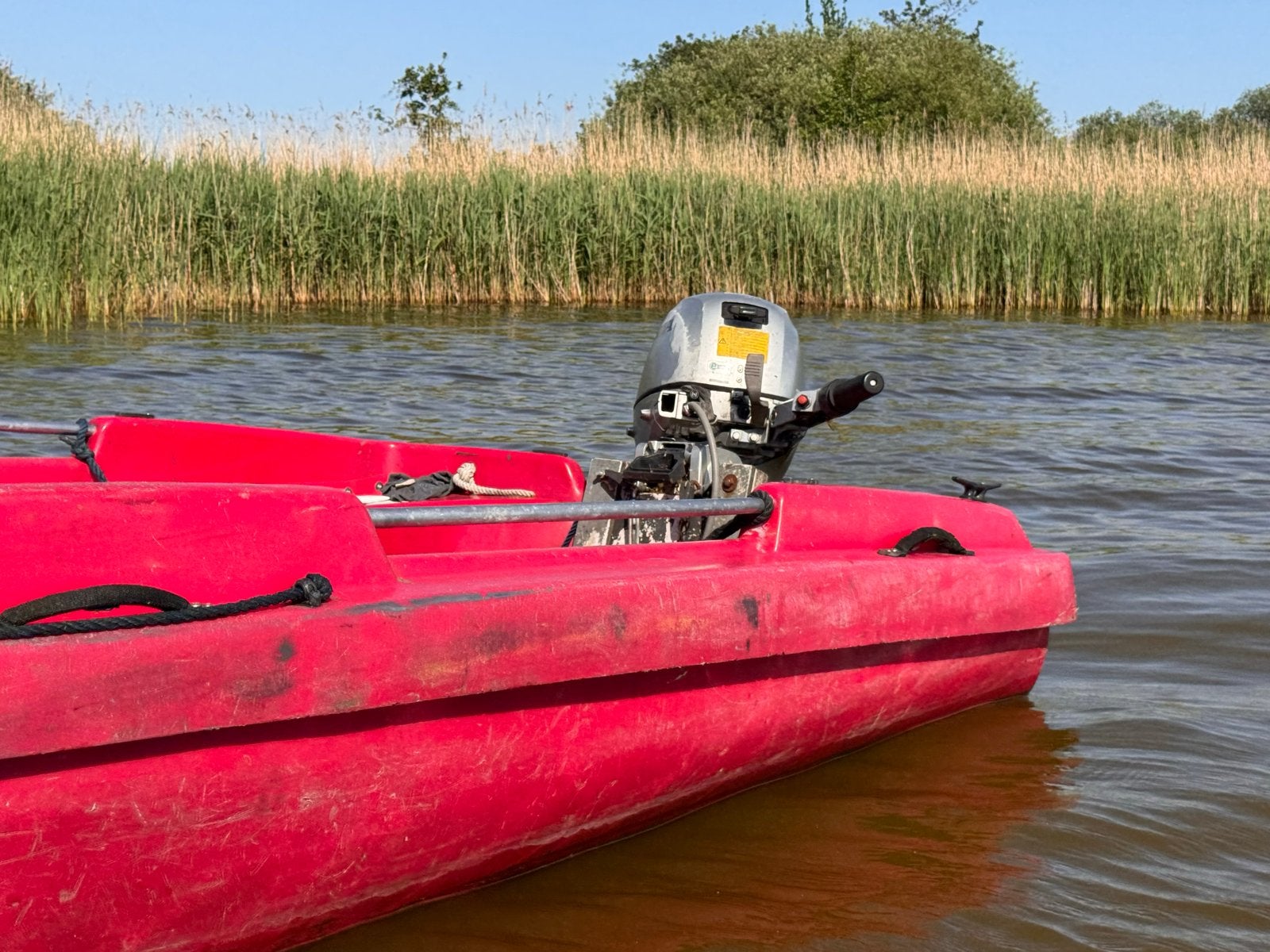 Rode boot met Honda buitenboordmotor, Overige merken, Gebruikt, Buitenboordmotor, .