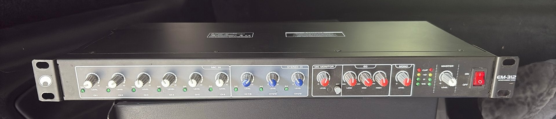 Omnitronic EM312 microfoon mixer, Ophalen of Verzenden, Zo goed als nieuw, 5 tot 10 kanalen