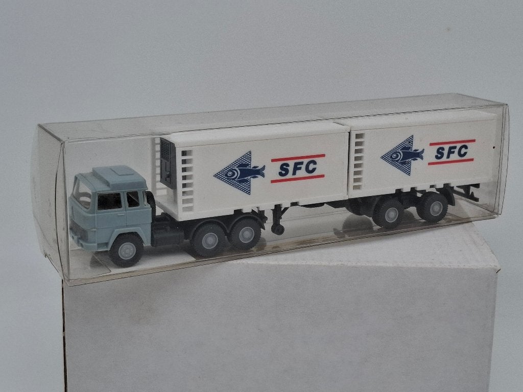 Vintage Magirus Deutz Container Truck - Wiking 1/87, Verzenden, Zo goed als nieuw, Bus of Vrachtwagen, Wiking
