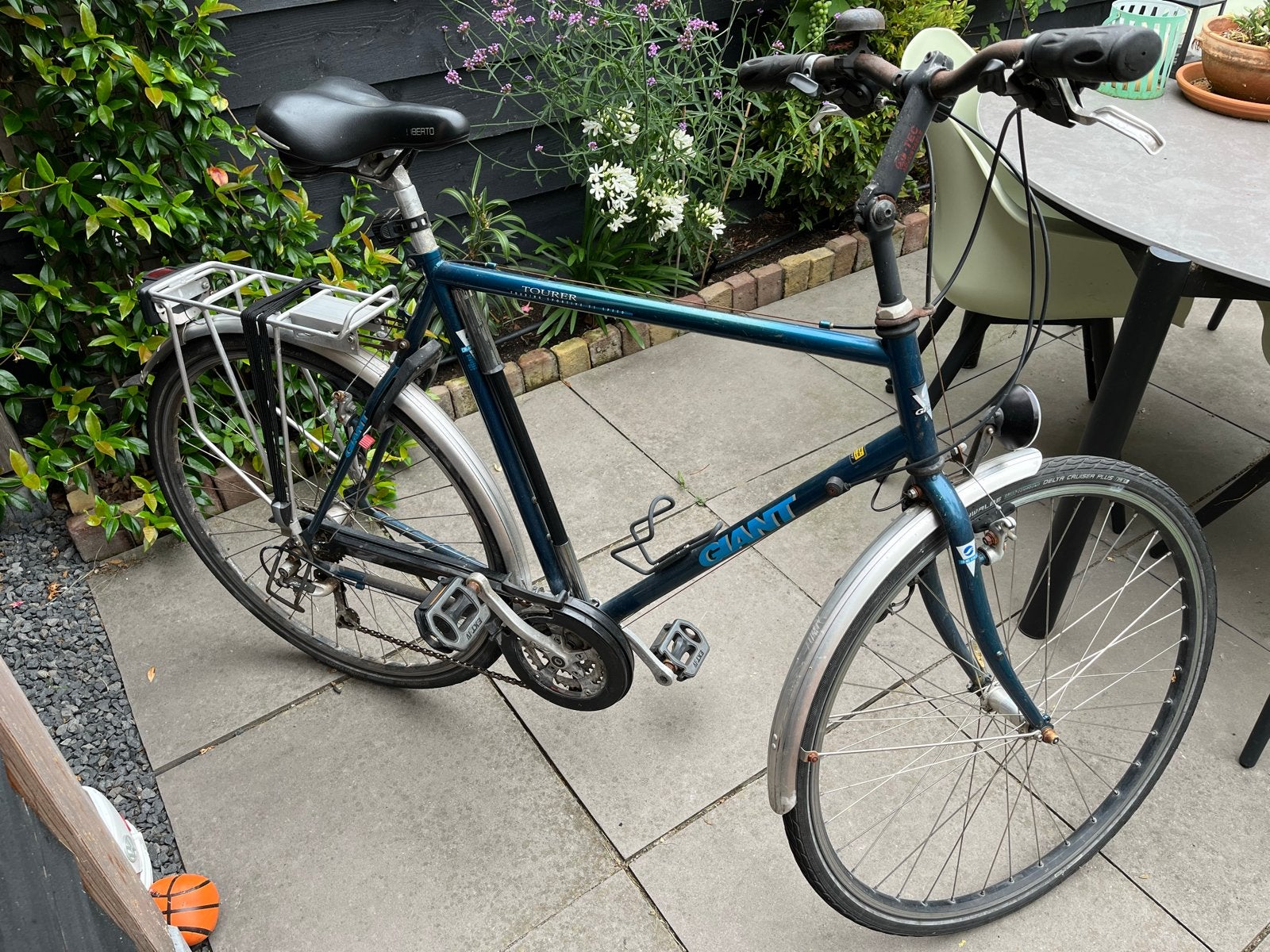 Giant Tourer fiets - Blauw - Gebruikt, Ophalen, Gebruikt, Velgrem, Versnellingen