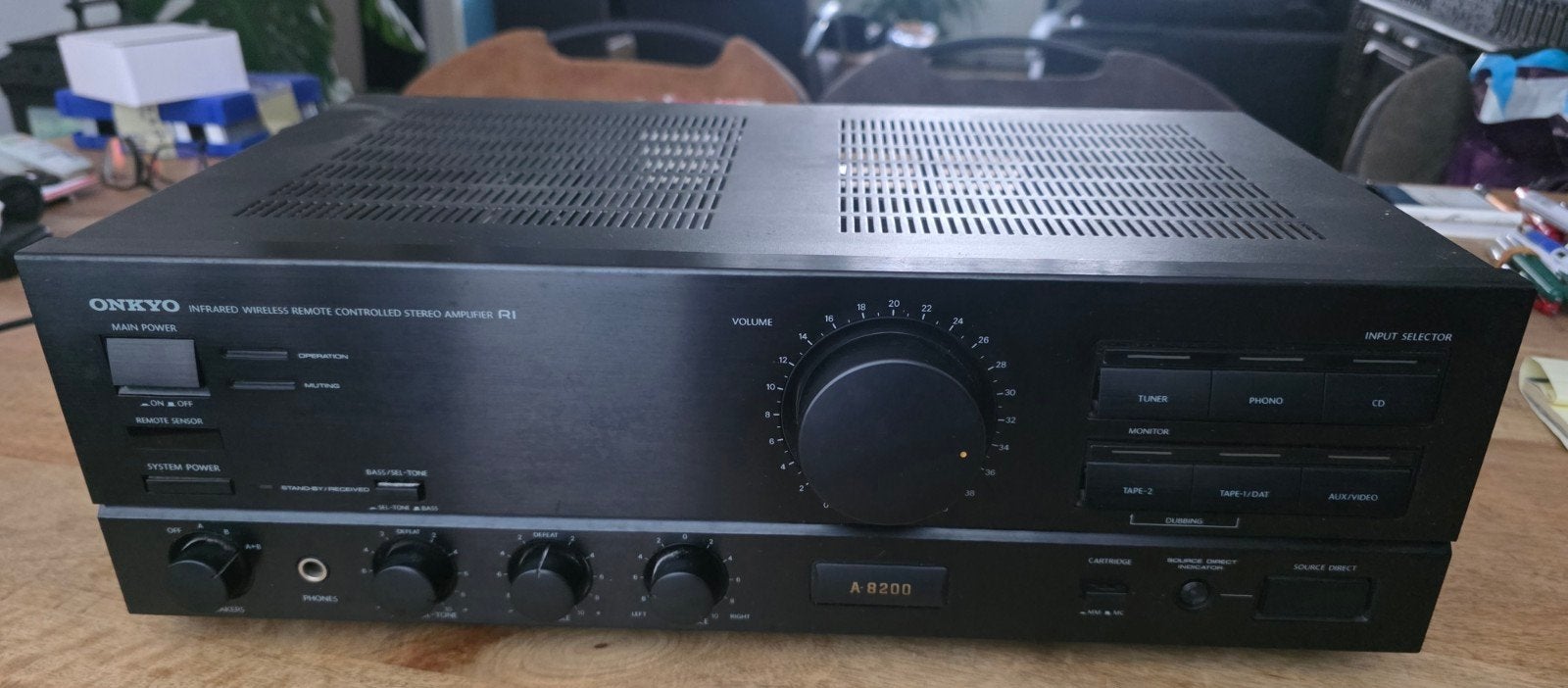 Onkyo A-8200 Stereo Versterker - Vintage Kwaliteit, Gebruikt, Ophalen of Verzenden, Onkyo Corporation, 120 watt of meer