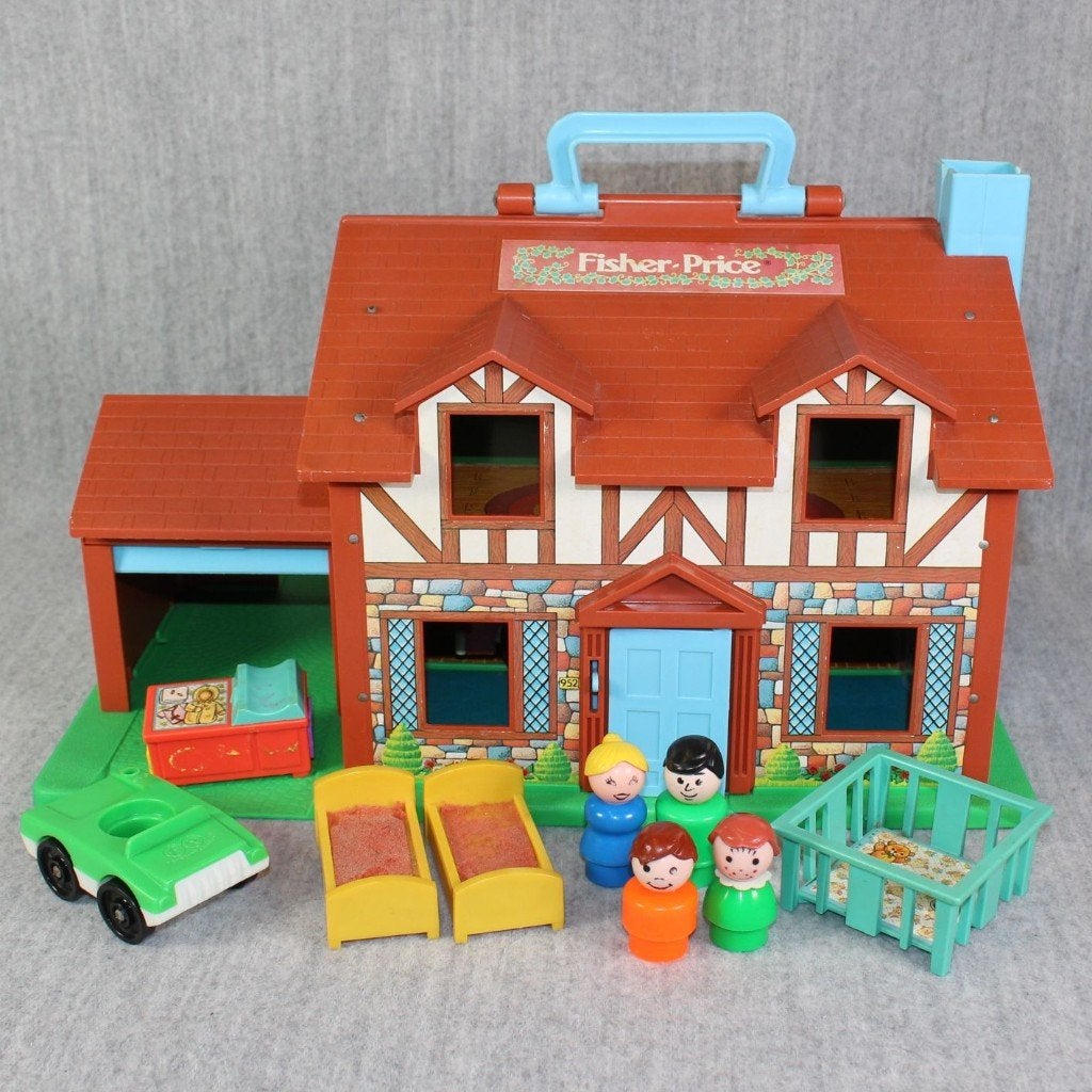 fisher price play family tudor house #952 vintage set, Ophalen of Verzenden, Gebruikt, Speelset