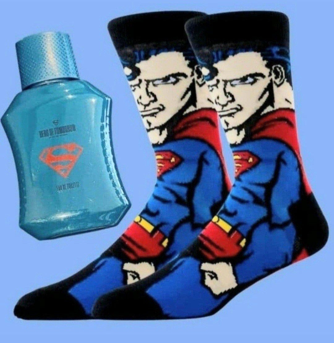 SUPERMAN SOKKEN + EAU DE TOILETTE SUPERMAN, Ophalen of Verzenden, Nieuw