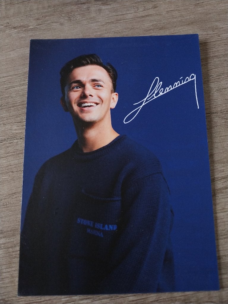Fotokaart met gedrukte handtekening Flemming, Ophalen of Verzenden, Nieuw, Foto of Kaart, Gesigneerd