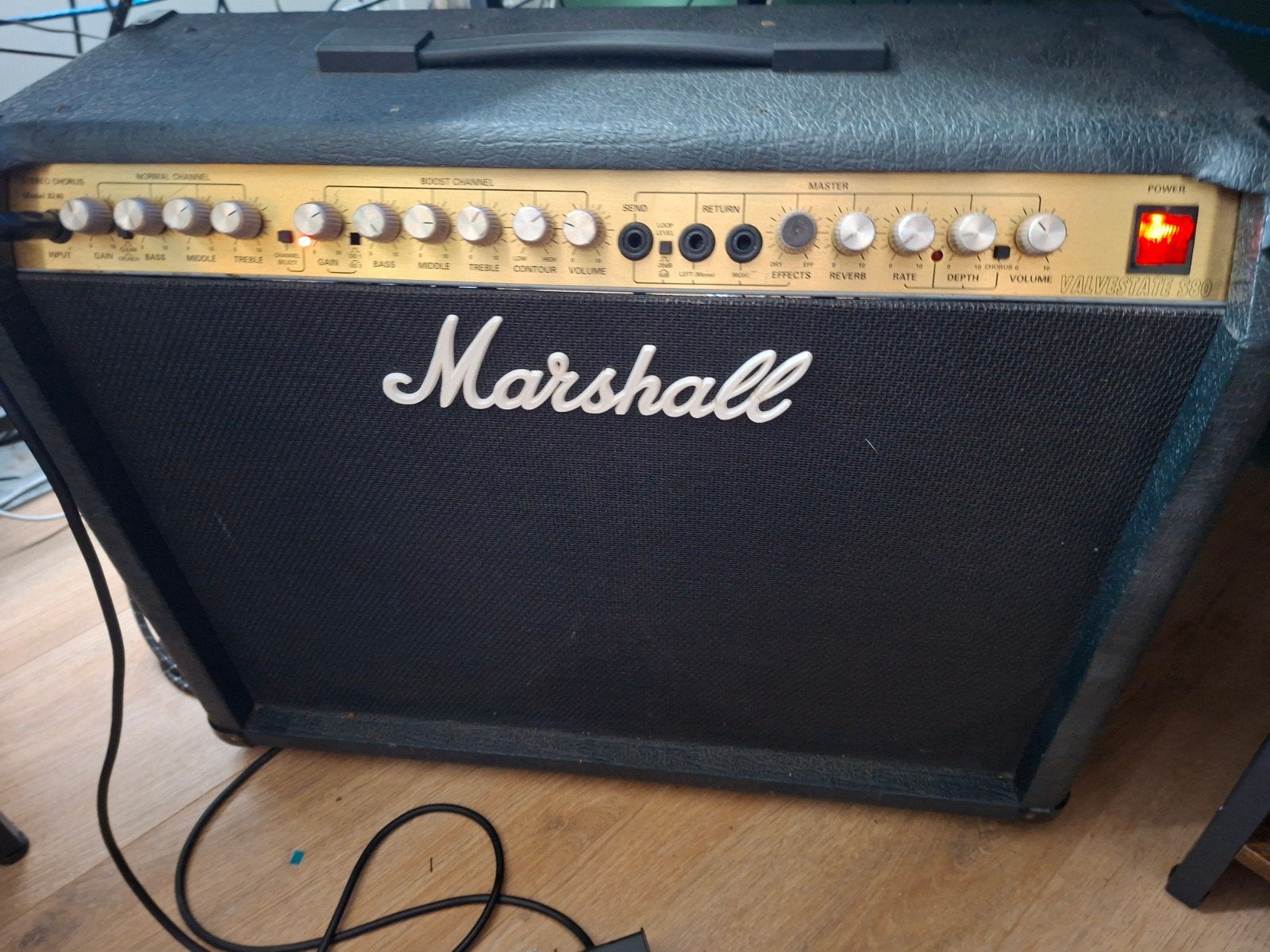 marshall valvestate 8240 stereo chorus 2 x celestion g12 t, Ophalen, Gebruikt