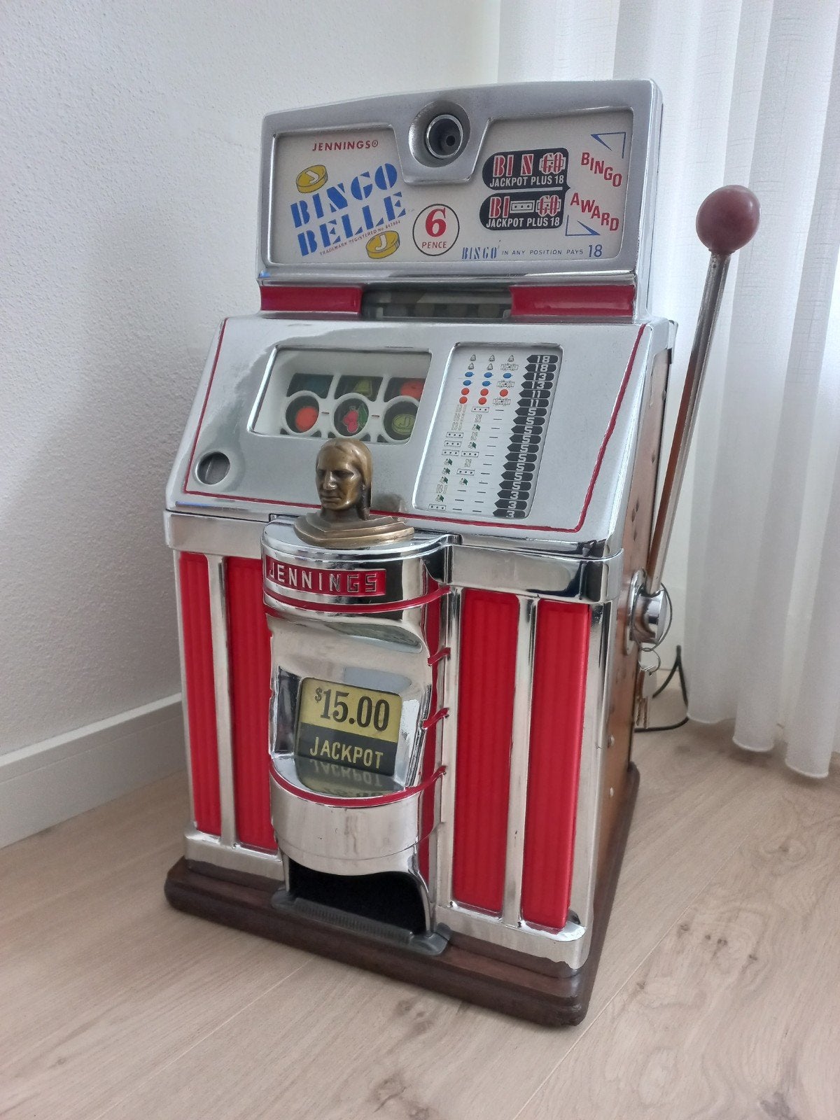 Jennings governor slotmachine Bingo Belle, Ophalen