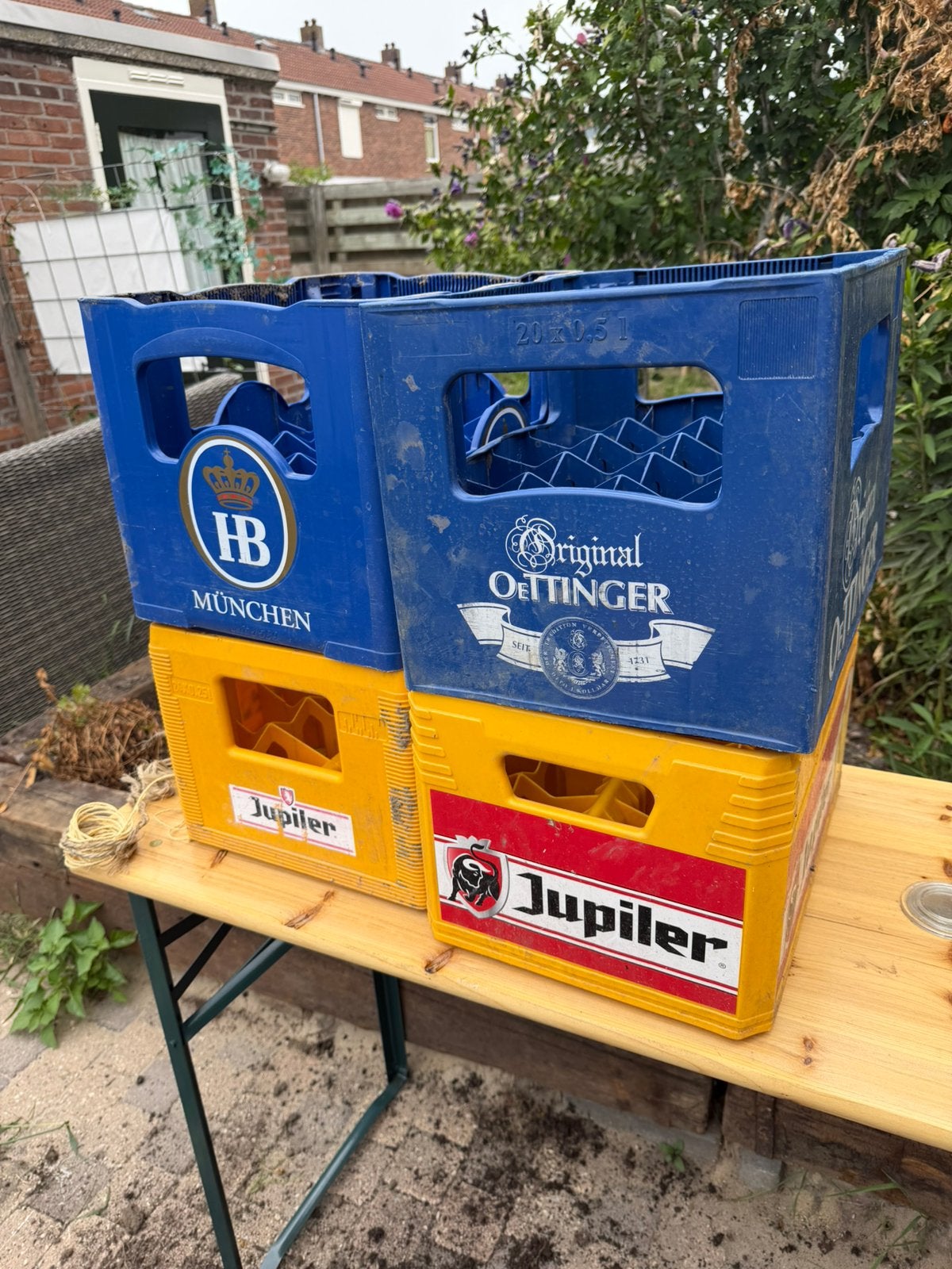 4 lege kratten, Ophalen, Gebruikt, Gebruiksvoorwerp