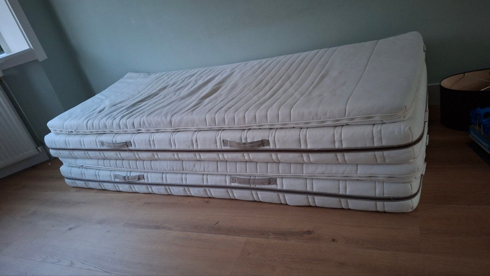 Matras gratis op te halen - hoezen wasbaar, Gebruikt, Eenpersoons, Ophalen of Verzenden, 80 cm