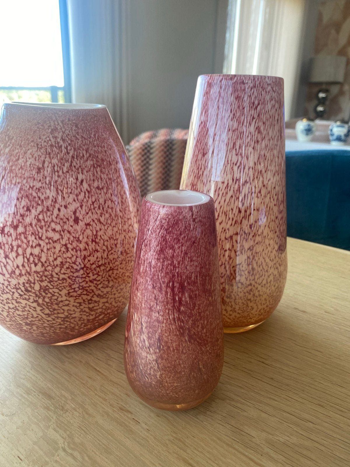Fidrio Glas Glazen Vazen Set - 3 Formaten, Hoogste 21 cm, Ophalen