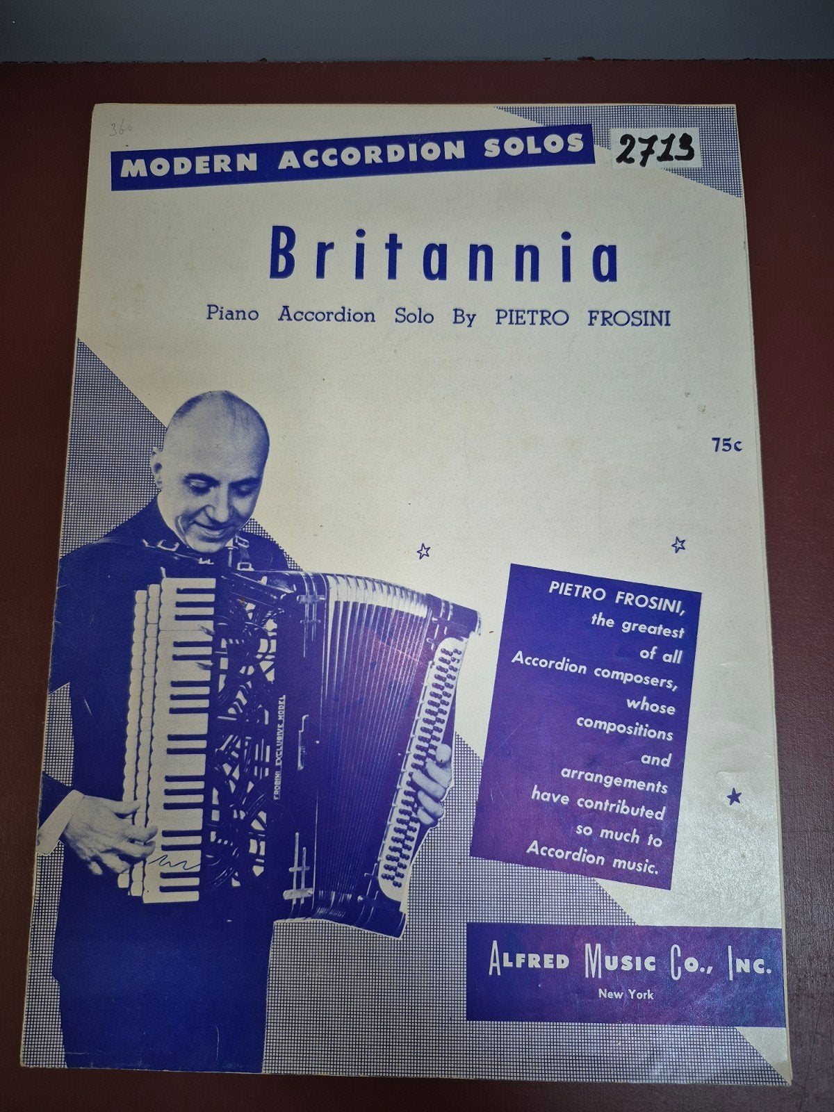 Britannia: Piano Accordeon Solo - Pietro Frosini, Ophalen of Verzenden
