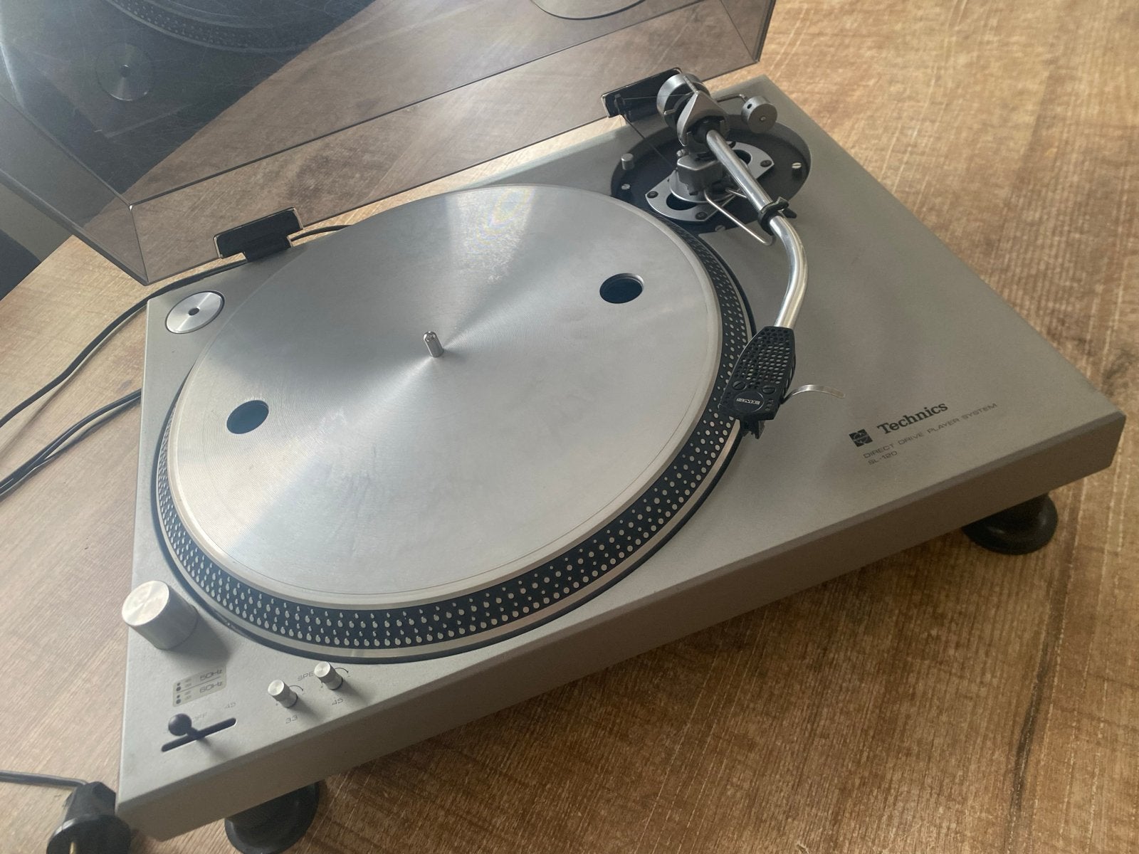 Technics SL-120 Direct Drive Platenspeler met SHURE SME 3009, Audio, Tv en Foto, Platenspelers, Gebruikt, Pitch-regelaar, Ophalen of Verzenden