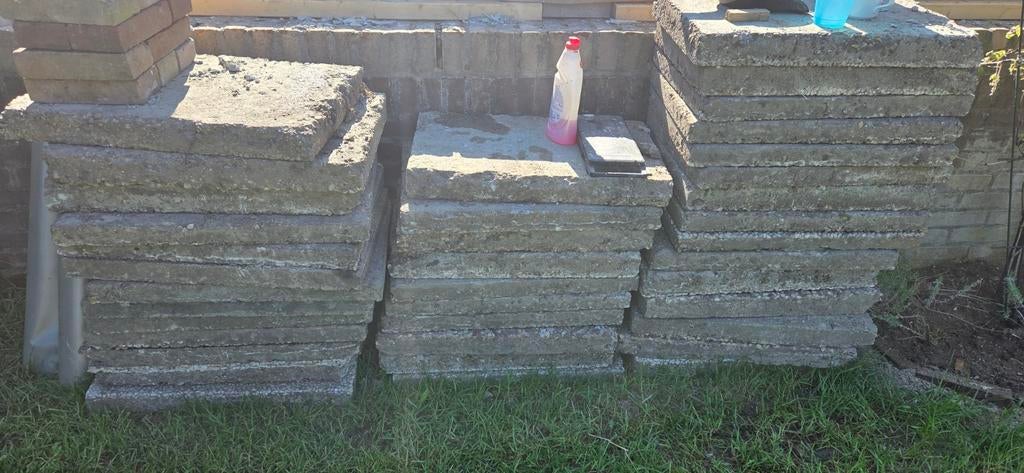 GRATIS: Grindtegels voor terras of pad, Ophalen, Gebruikt, 10 m² of meer, Grind