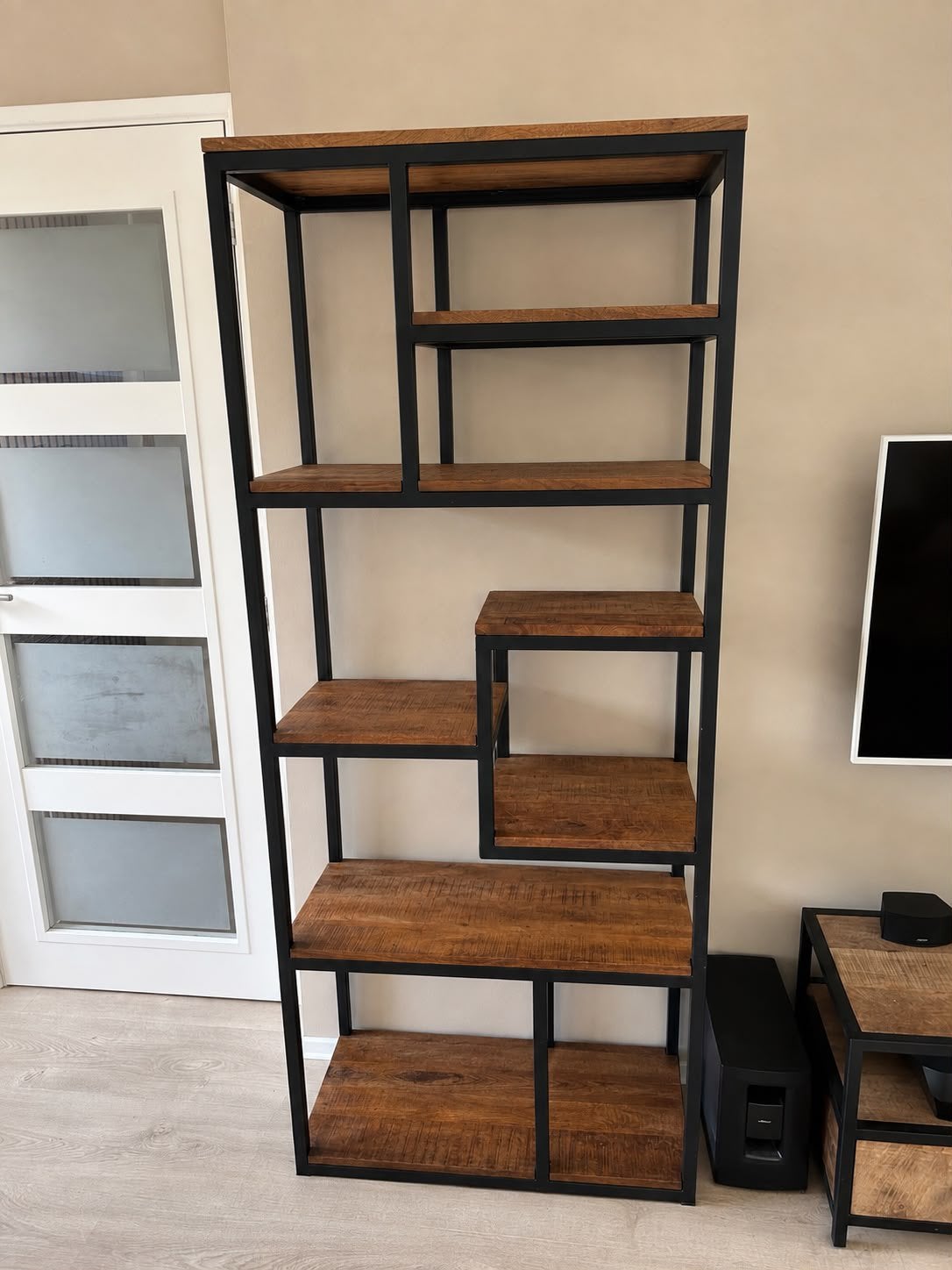 Industriële open kast, Huis en Inrichting, Ophalen, Zo goed als nieuw, Minder dan 150 cm, 150 tot 200 cm