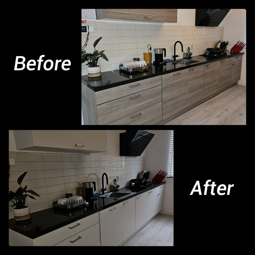Keukenrenovatie/keuken wrappen met Interieurfolie, Ophalen, Nieuw, Overige typen, Met kookeiland