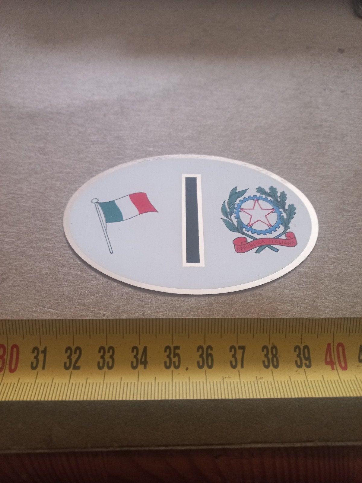 Italiaanse Vlag en Embleem Sticker - Auto/Scooter, Ophalen of Verzenden, Zo goed als nieuw