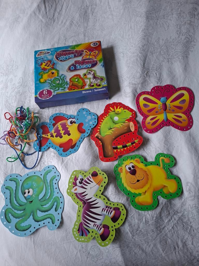 Rijgfiguren Dieren & Insecten - Knutselset voor Kinderen, Ophalen of Verzenden, Gebruikt, Knutselen