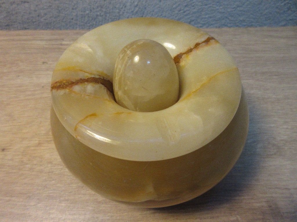 Vintage onyx asbak, Ophalen of Verzenden, Gebruikt, Asbak