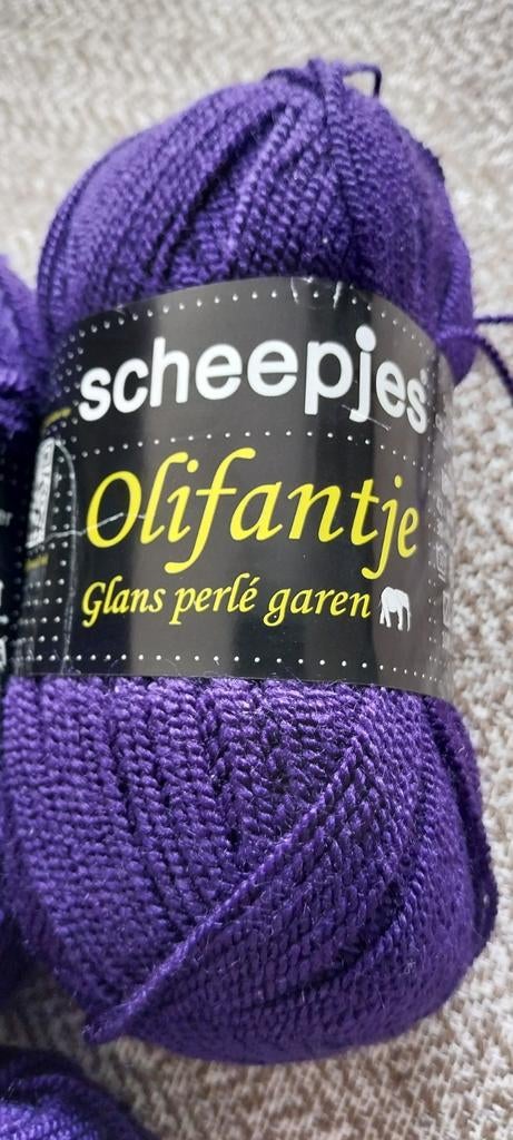 Scheepjes Olifantje Glans Perlé Garen - Paars (12 bollen), Ophalen of Verzenden