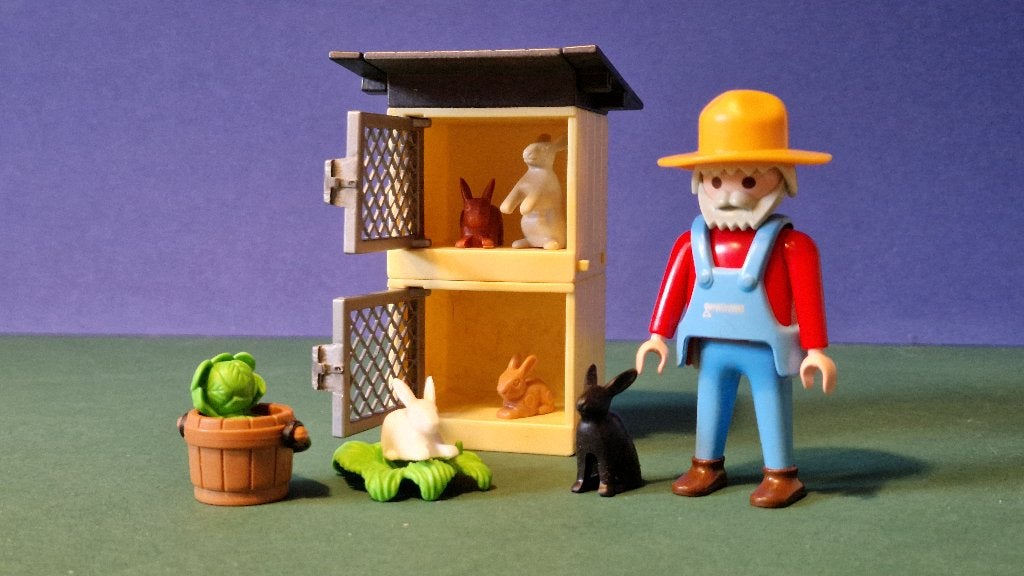 4491 Playmobil boer met konijnen, Complete set, Ophalen of Verzenden, Zo goed als nieuw, Country