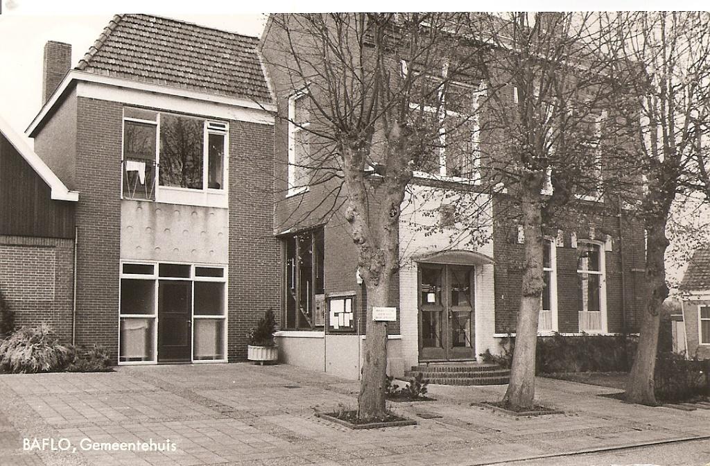 Baflo, Gemeentehuis, Verzamelen, Ophalen of Verzenden, 1960 tot 1980, Ongelopen, Groningen
