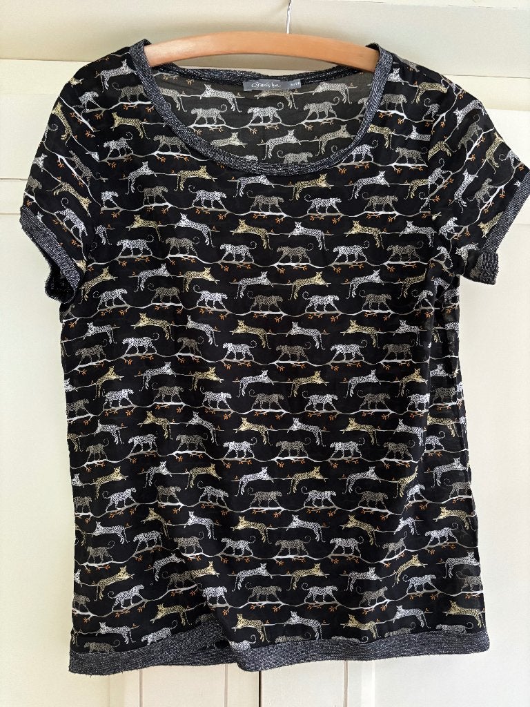 Prachtige zwarte top, Geisha M, Maat 38/40 (M), Geisha, Zwart, Ophalen of Verzenden