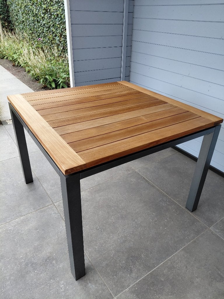 Bellagio - tuintafel Kees Smit, Tuin en Terras, Ophalen, Zo goed als nieuw, Vierkant, Aluminium