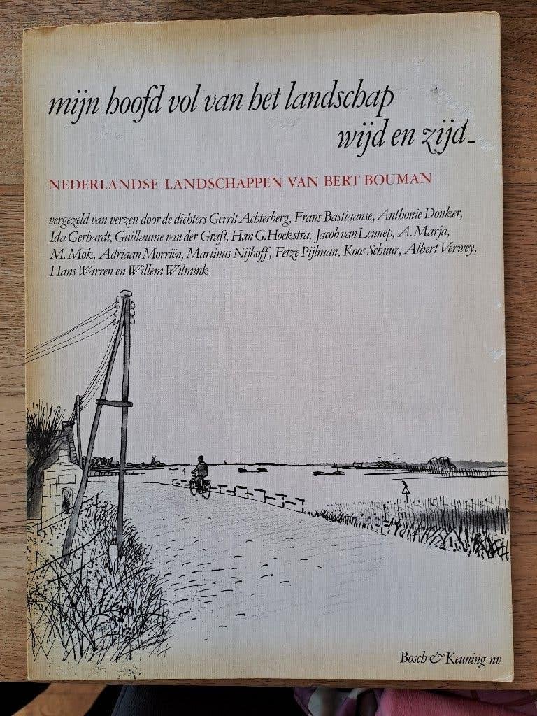 MIJN HOOFD VOL VAN LANDSCHAP WIJD/ZIJD. BERT BOUWMAN GEDICHT, Gelezen, Bert Bouman, Ophalen of Verzenden, Eén auteur