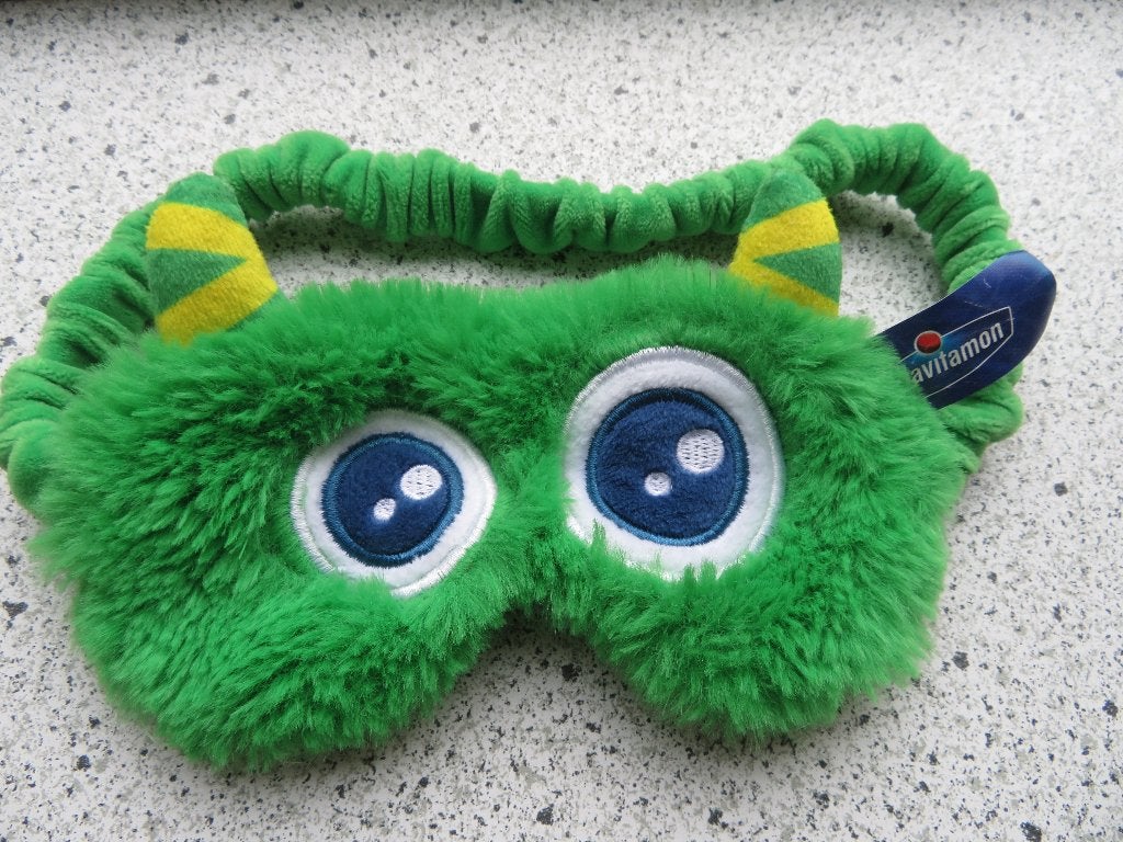 Groen velours masker merk Davitamon monster draak draakje, Ophalen of Verzenden, Zo goed als nieuw, Groen, Overige typen