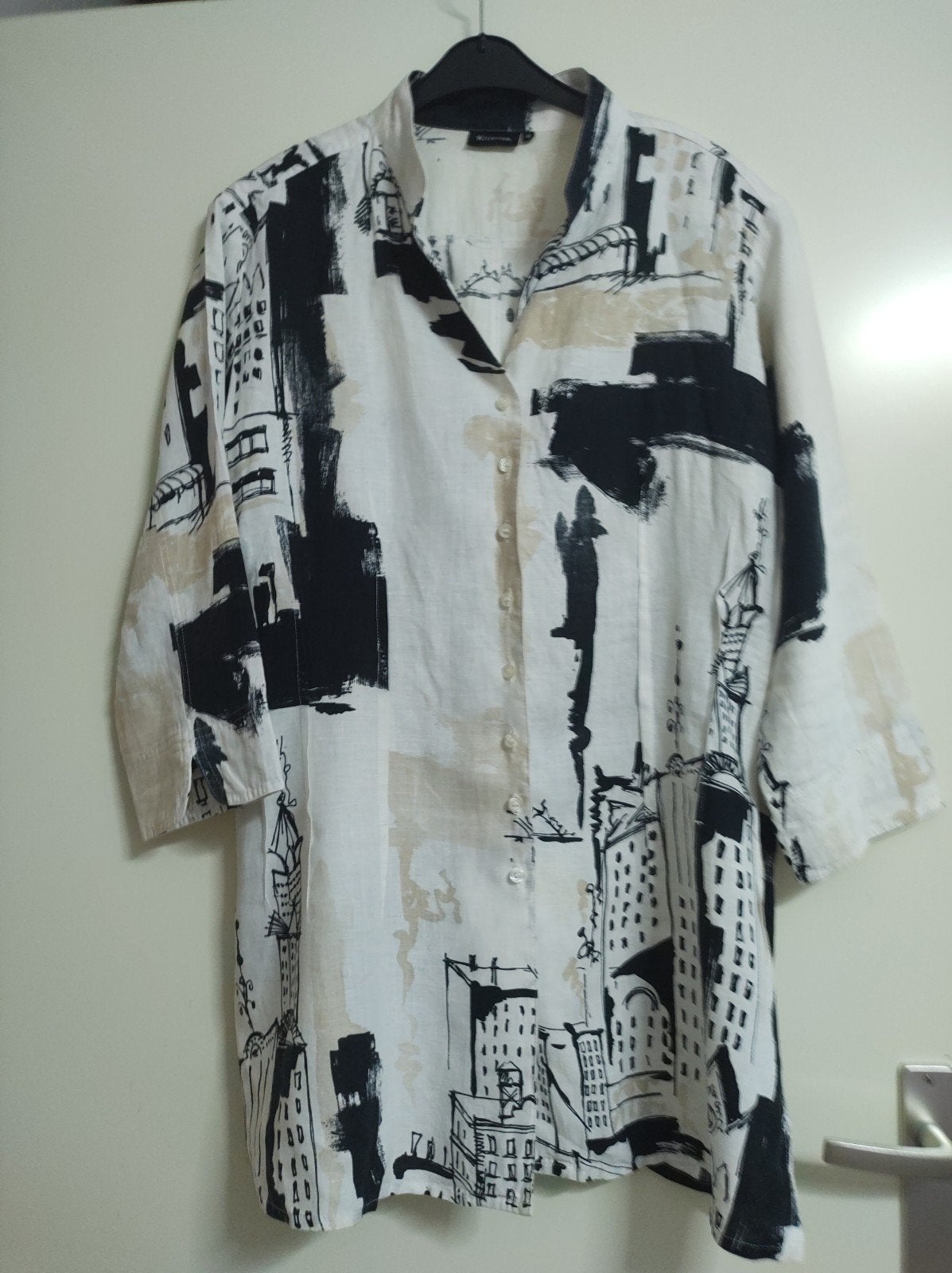 Witteveen Blouse met Stadsprint - Maat 48, Maat 46/48 (XL) of groter, Zo goed als nieuw, Witteveen, Meerkleurig