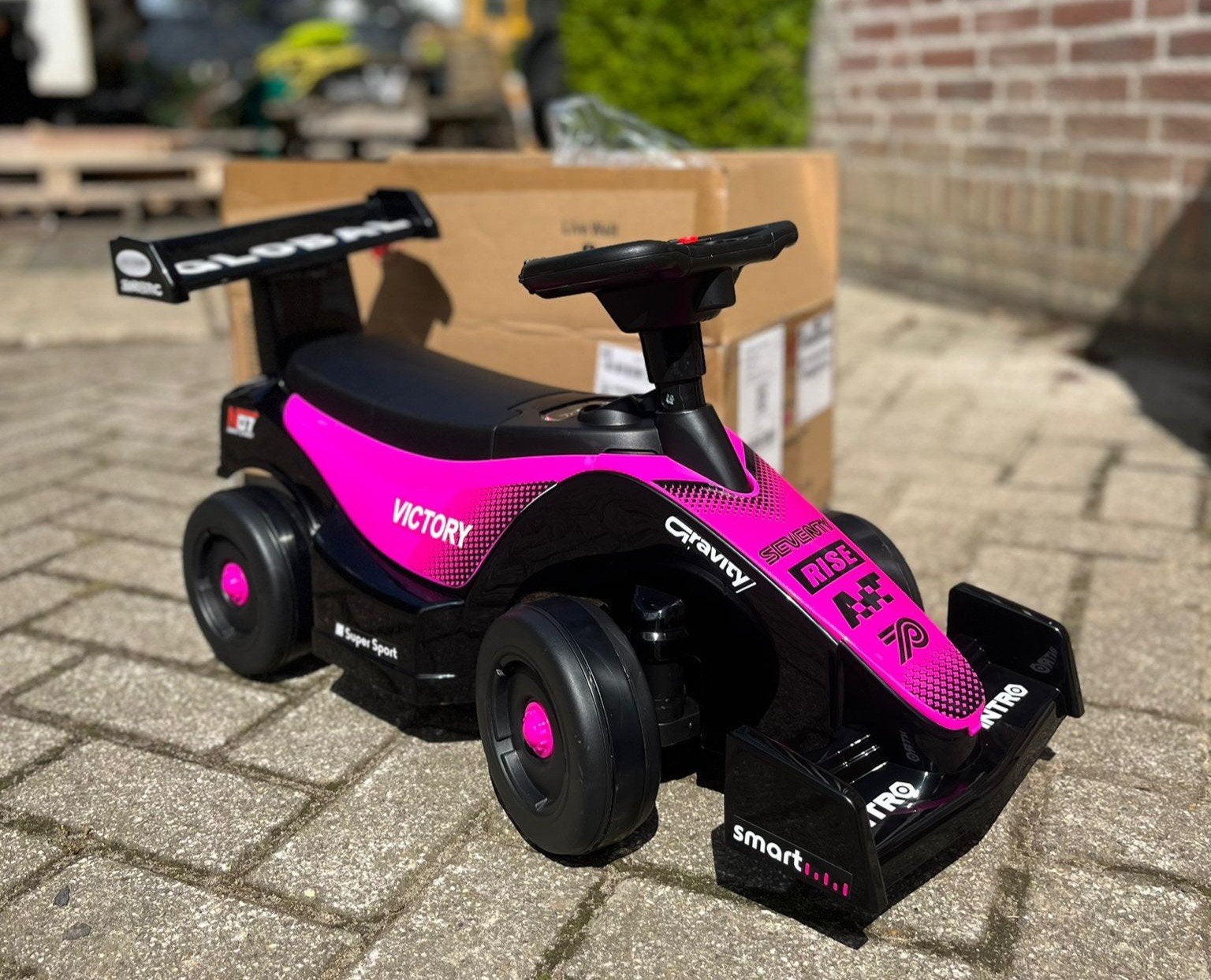 Nieuwe Roze Loopauto Formule 1 Stijl, Ophalen of Verzenden, Nieuw, Loopvoertuig