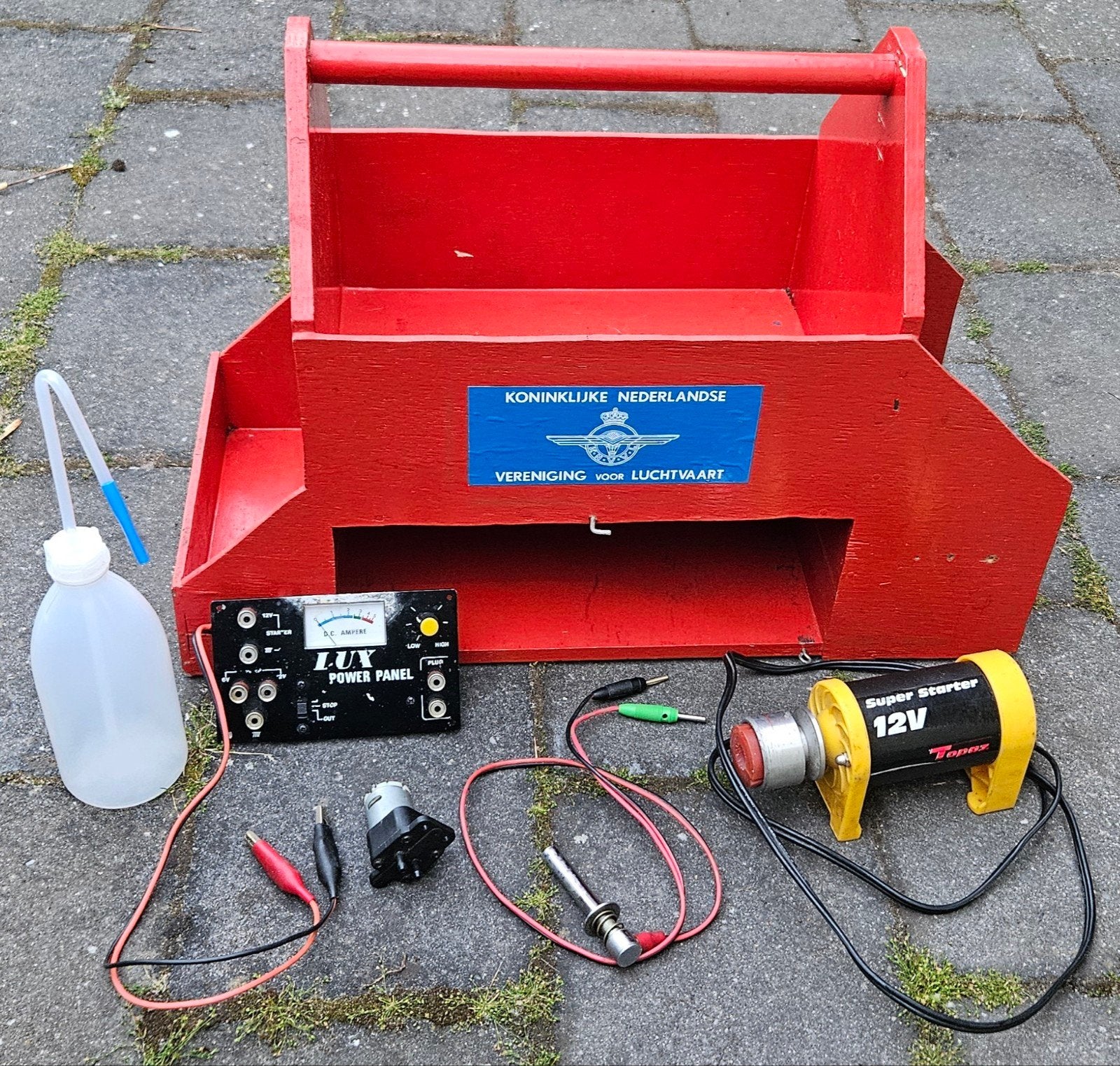 Complete Vintage Flight Box / Startset voor Methanol Modelvl, Ophalen of Verzenden, Overige merken