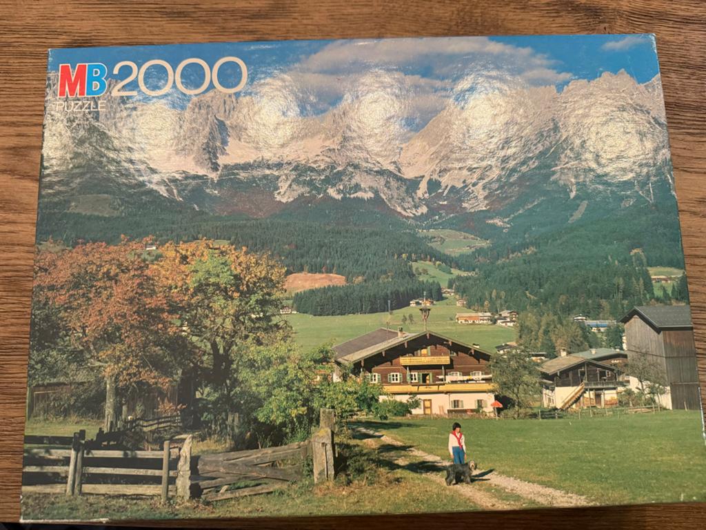 MB 2000 Puzzel Going, Tirol - Oostenrijk, Ophalen of Verzenden, Meer dan 1500 stukjes, Gebruikt, Legpuzzel