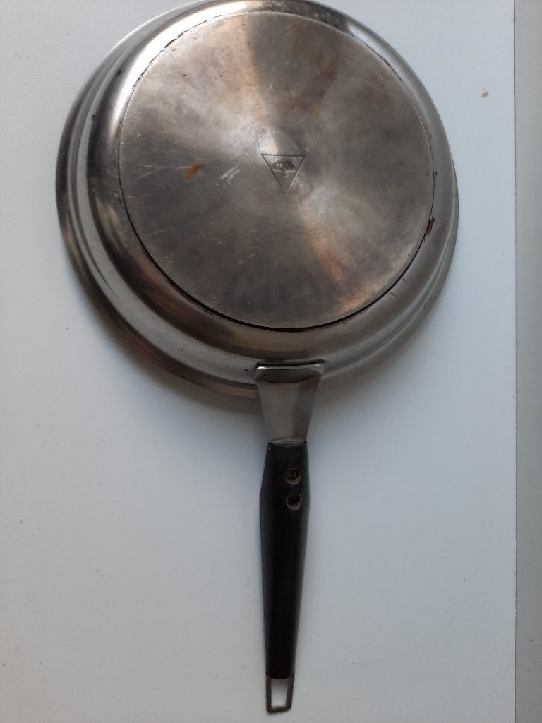 BK KARAAT KOEKENPAN RVS 22 CM, Ophalen of Verzenden, Gebruikt, Rvs, Koekenpan of Braadpan
