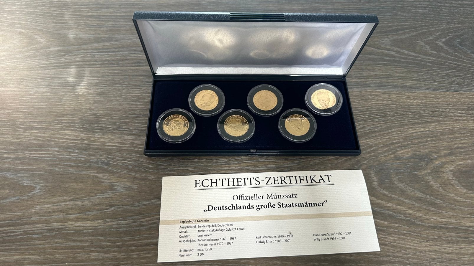 Verzamel medailles munten Duitse grootste staatsmannen, Ophalen of Verzenden, Duitsland, Setje