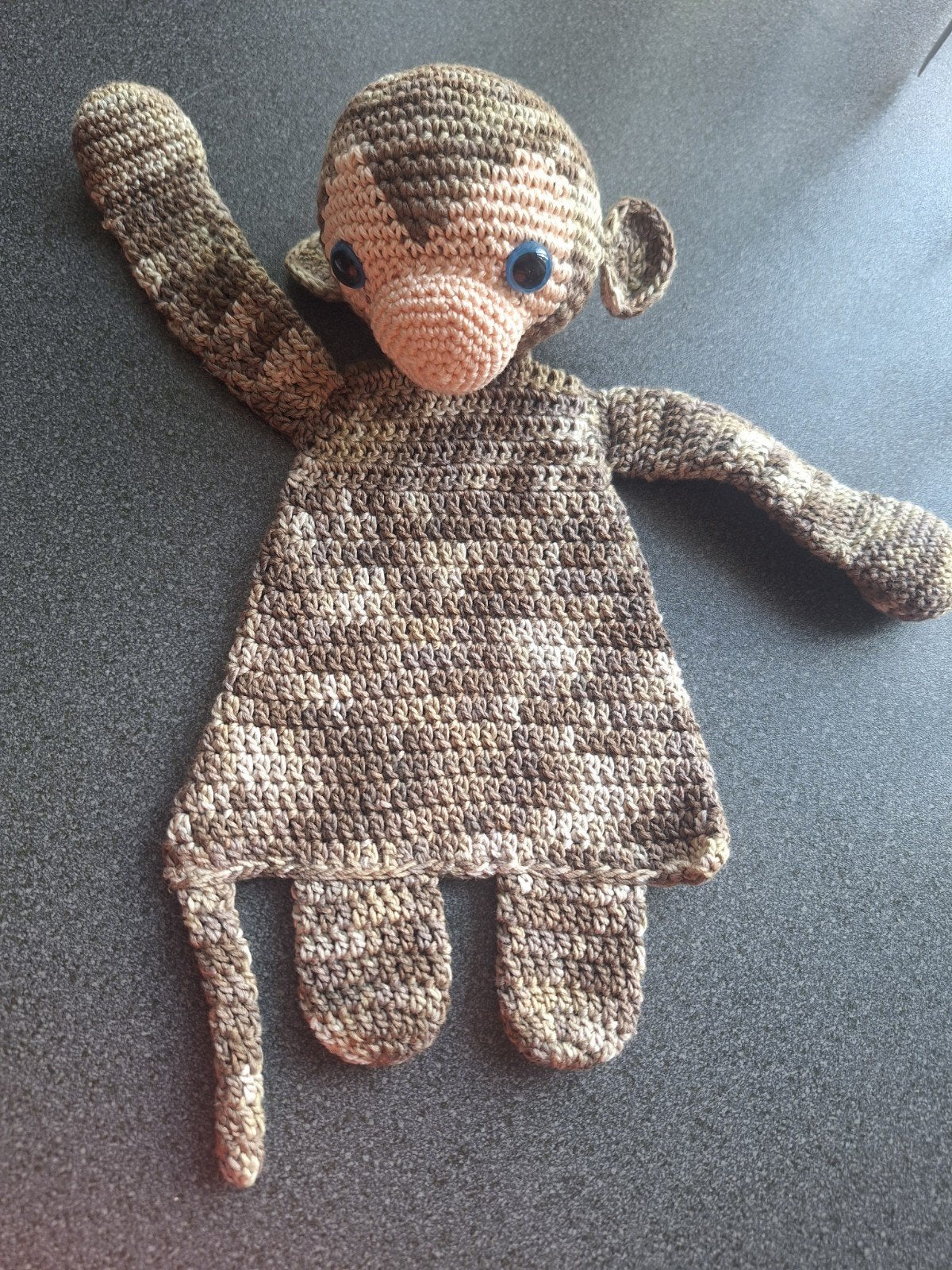 Gehaakte Apen Knuffeldoekje - Handgemaakt, Overige merken, Nieuw, Middelgroot (20 tot 80 cm), Meerkleurig