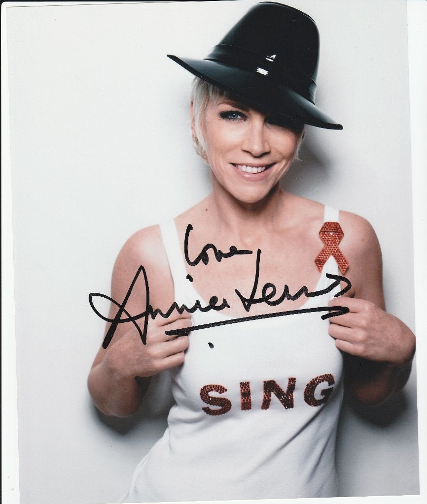 Handtekening Annie Lennox, Verzamelen, Muziek, Artiesten en Beroemdheden, Ophalen of Verzenden, Zo goed als nieuw, Foto of Kaart