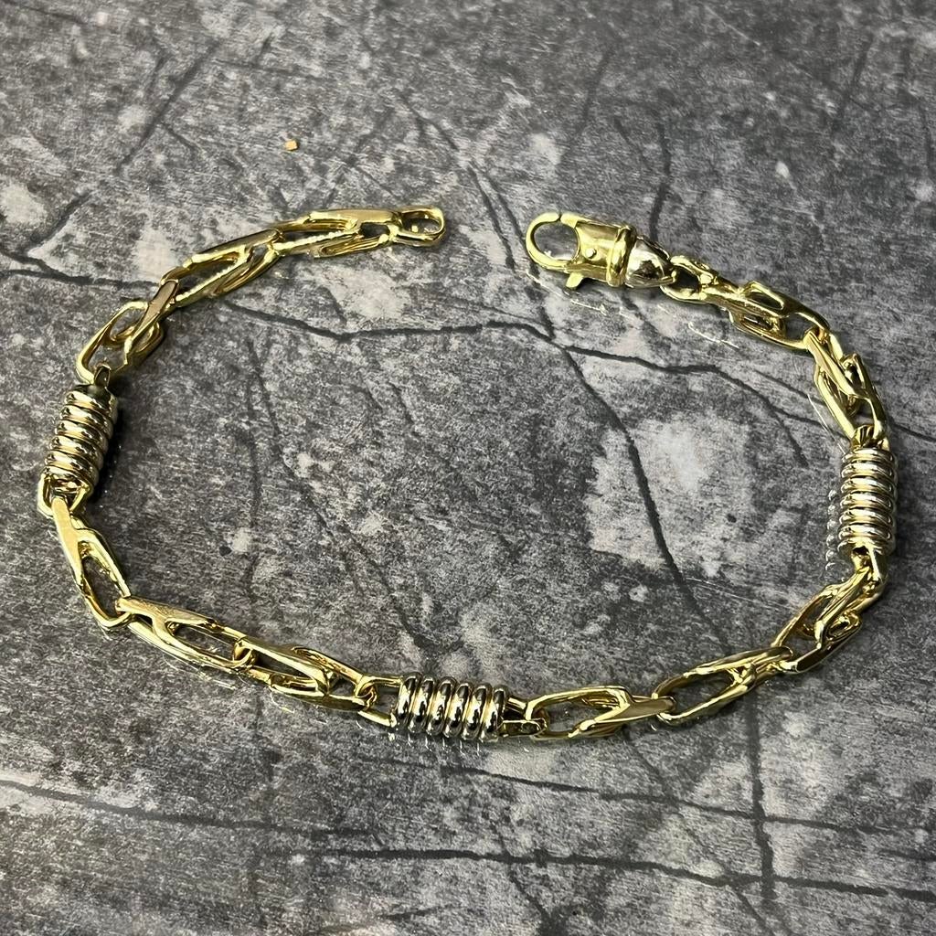 18 karaat gouden armband massief monte carlo, Ophalen of Verzenden, Nieuw, Goud