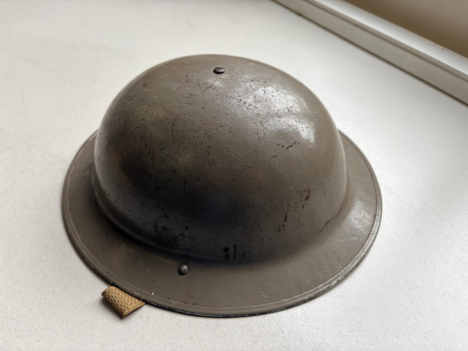 Brodie helm helmet bmb 1943 mk2, Ophalen of Verzenden, Engeland, Helm of Baret