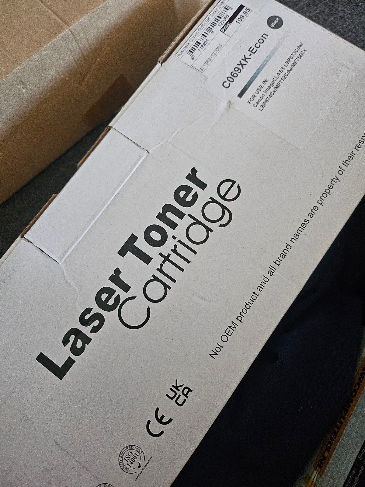 Huismerk Canon C069XK-Econ Laser Toner Cartridge Zwart, Computers en Software, Printers, Zwart-en-wit printen, Nieuw, Ophalen of Verzenden
