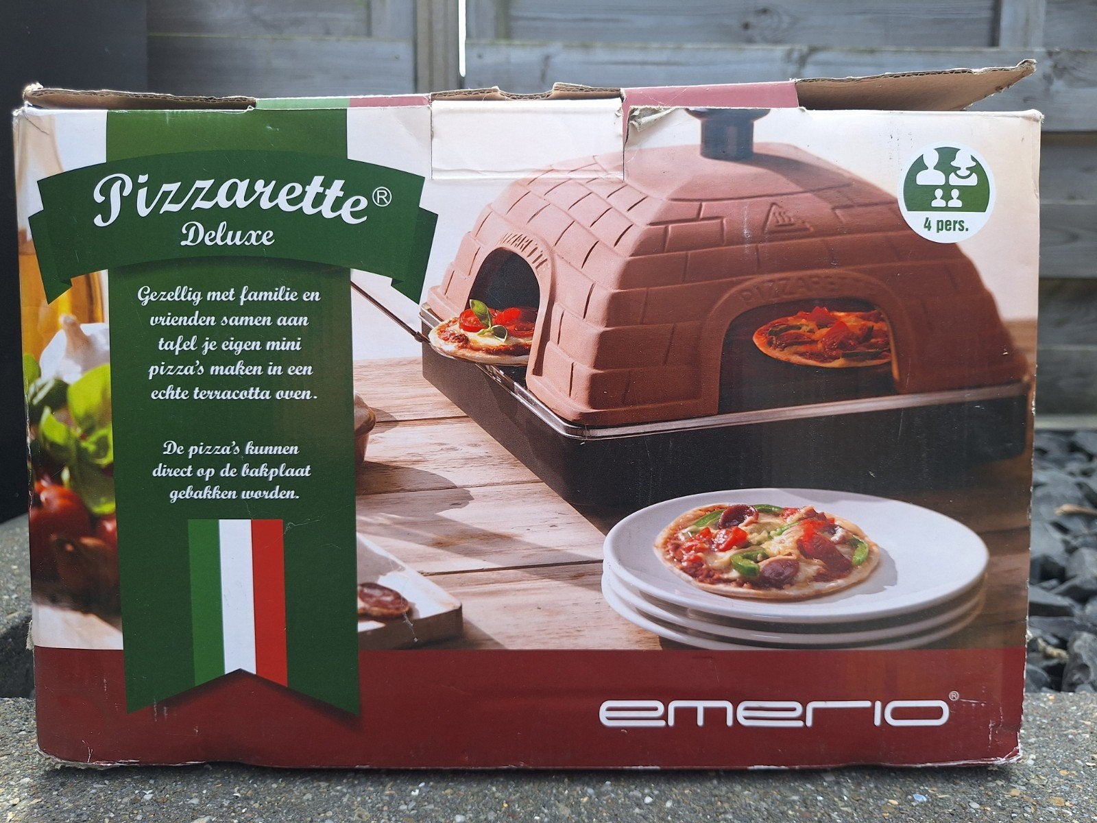 Emerio Pizzarette Deluxe - 2x gebruikt, Ophalen, Gebruikt, Overige merken, Pizzaoven
