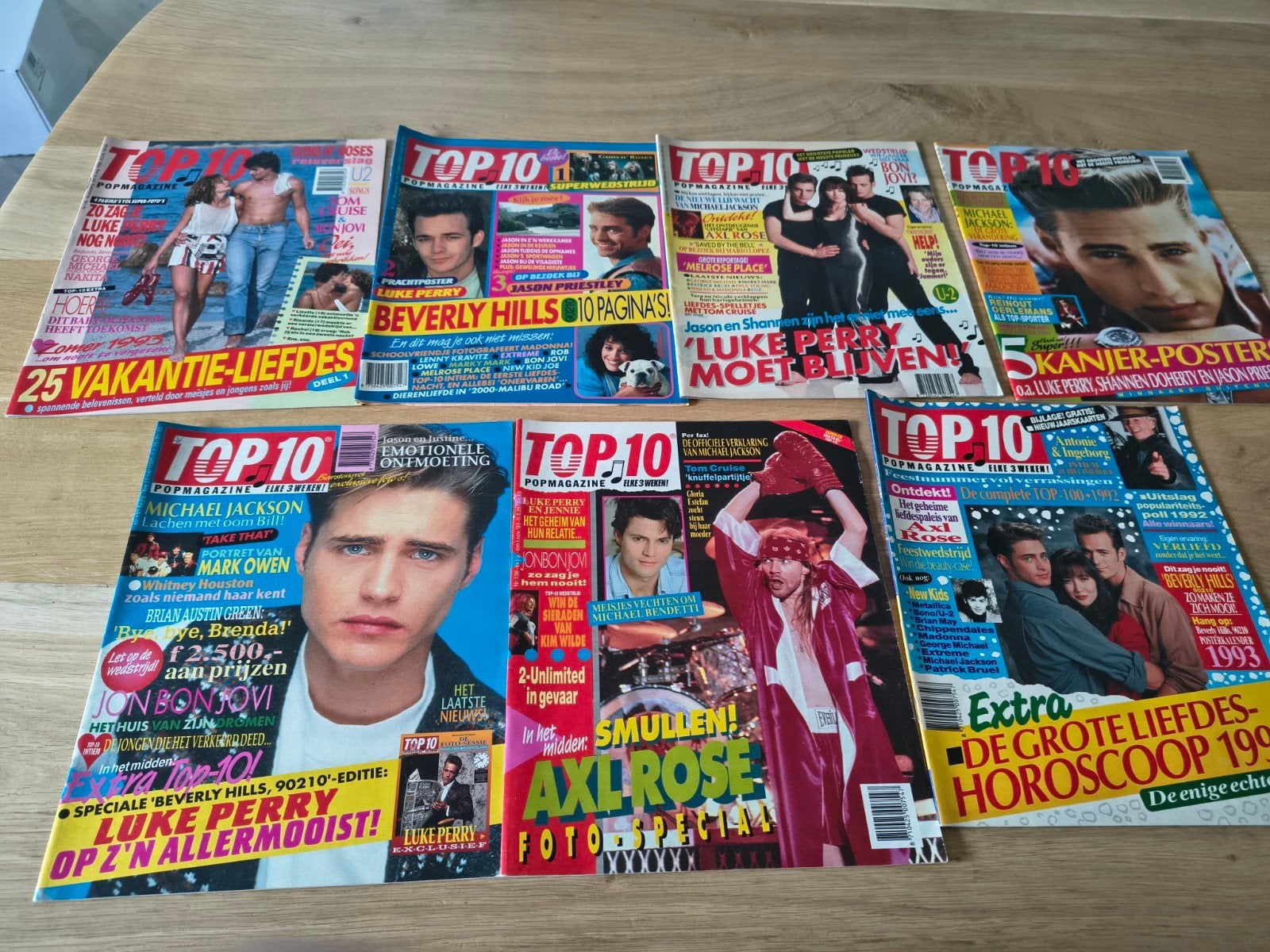 7 Top 10 magazines uit 1993 - Beverly Hills, Guns n Roses, Ophalen of Verzenden, Gelezen, Muziek, Film of Tv
