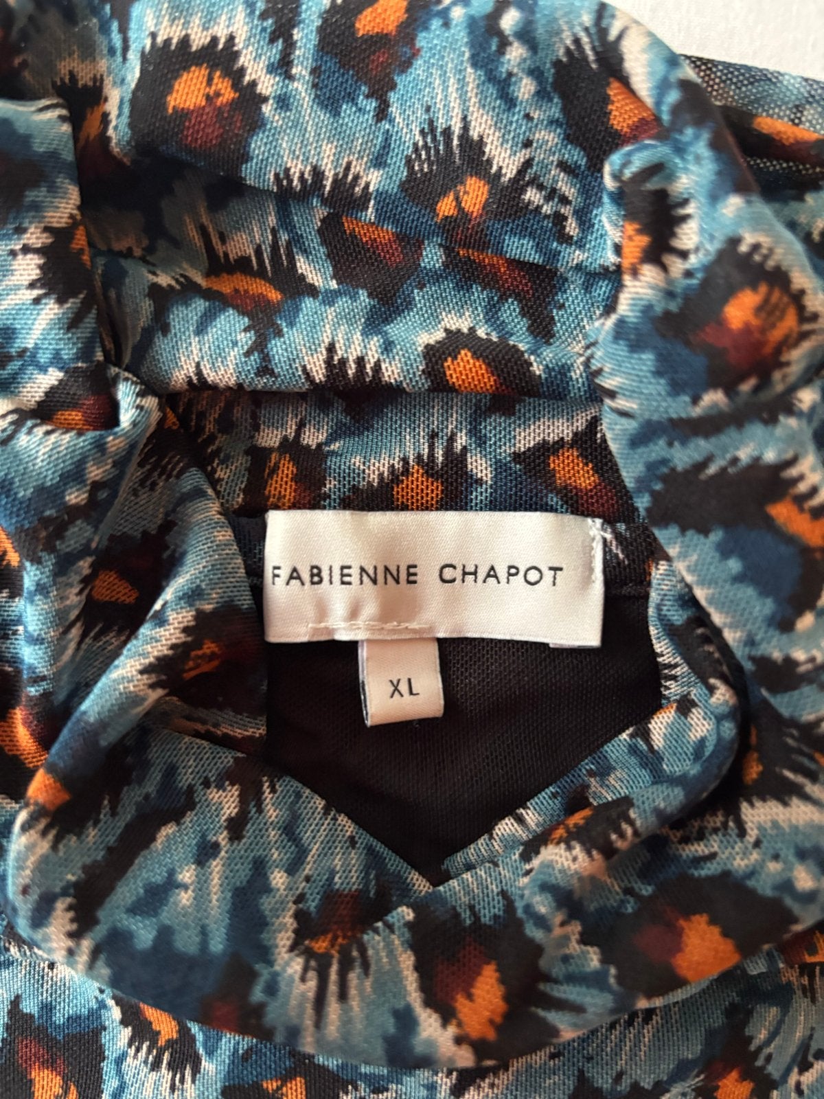 Fabienne Chapot Jane Mesh Top - Luipaardprint XL, Blauw, Maat 46/48 (XL) of groter, Ophalen of Verzenden, Zo goed als nieuw